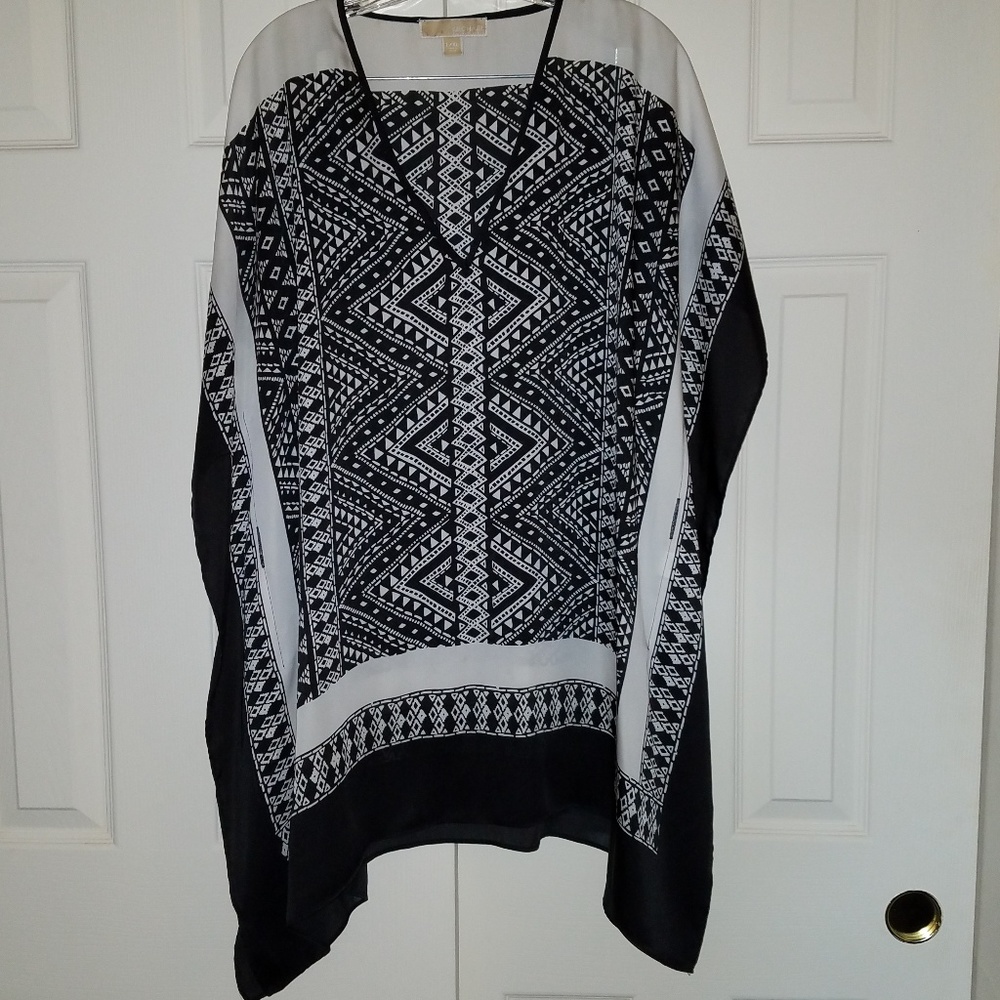 Michael Kors Aztec Print Kimono Top Tunic